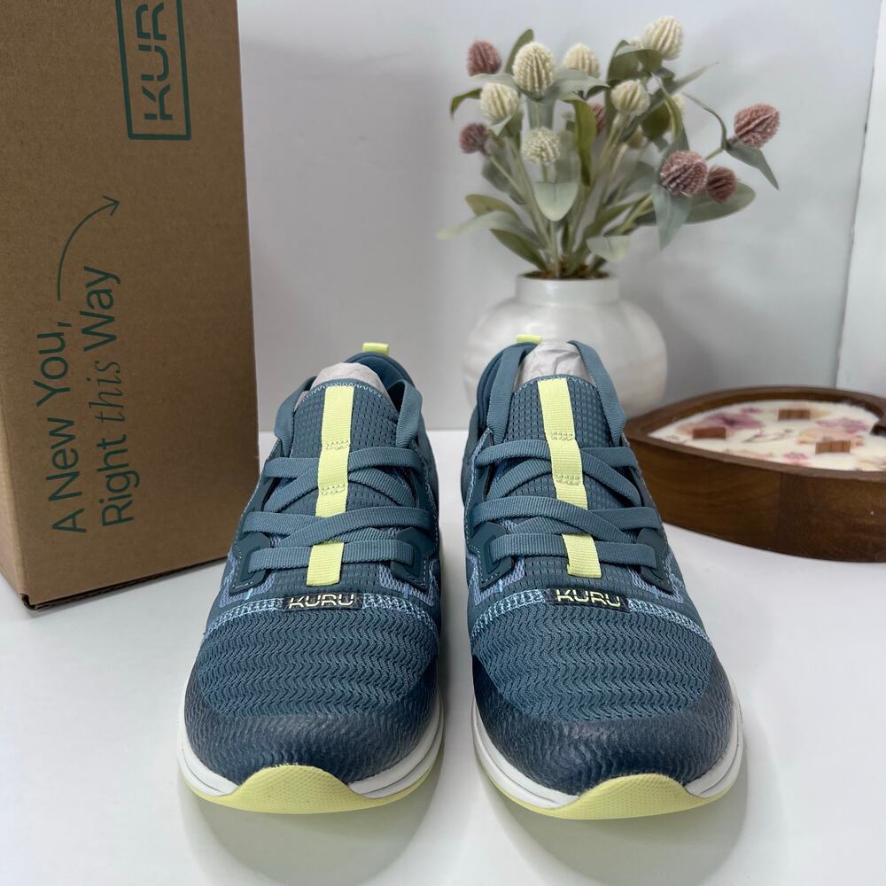 Kuru Stride Move Novaknit Slip On Comfort Sneaker Blue Gray Women 7.5M NWB - Picture 2 of 10